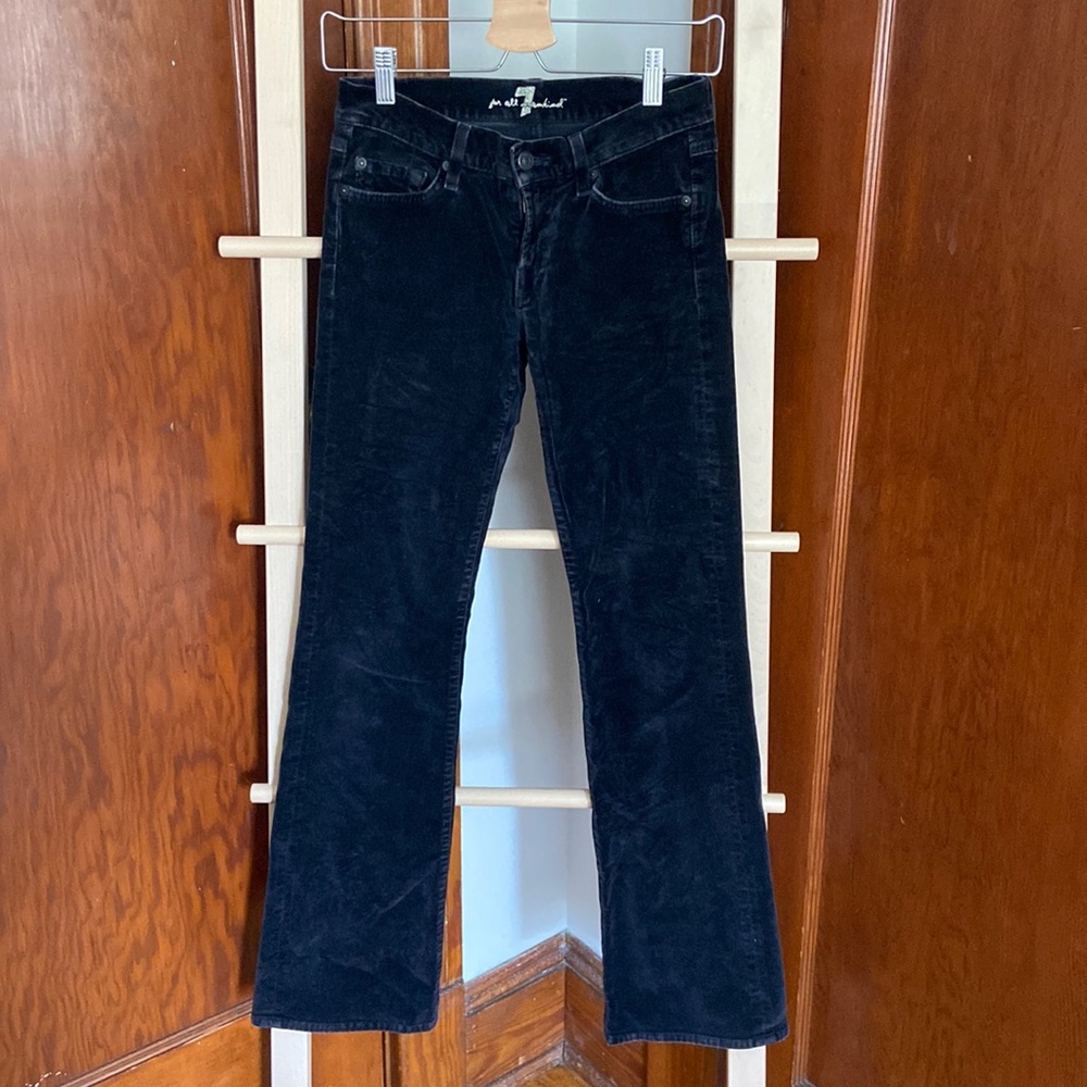 7 for All Mankind Velvet Jeans, Black, Size 26